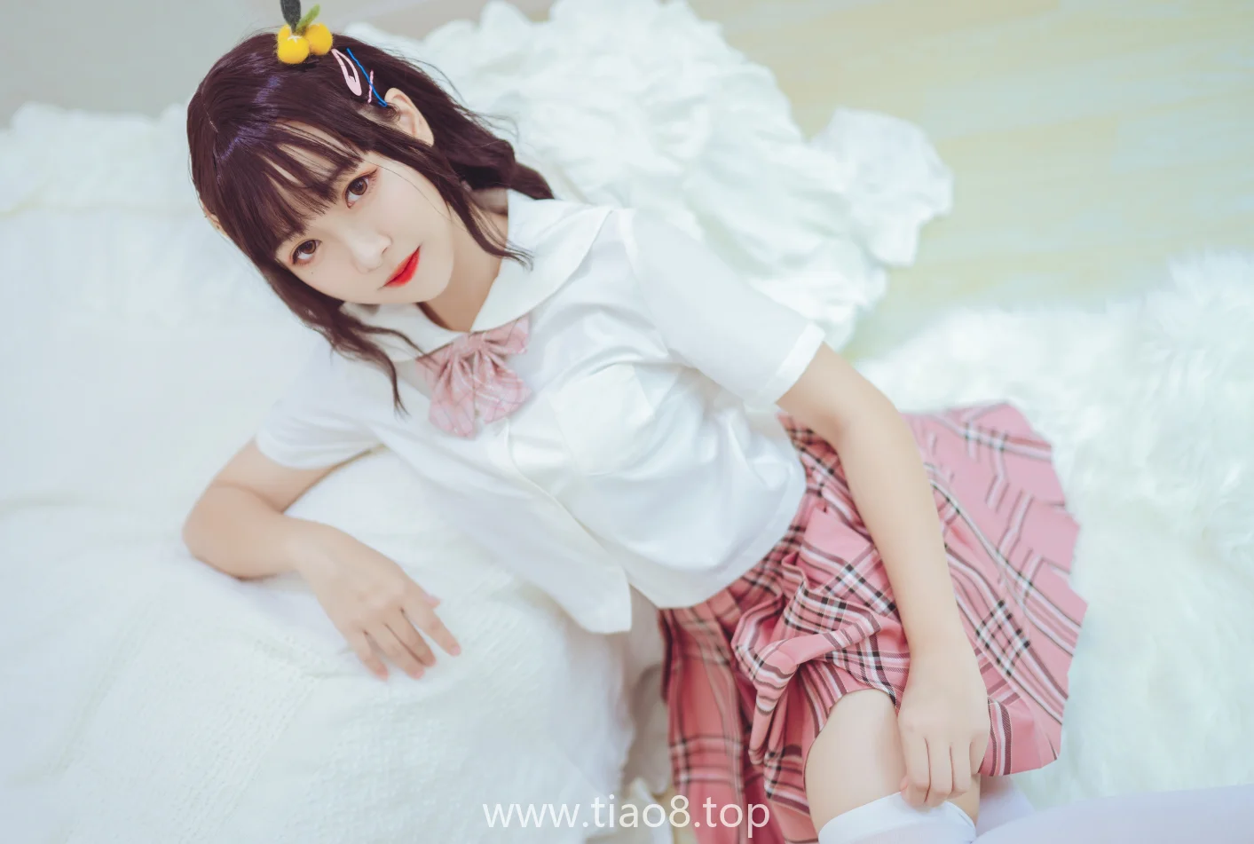lovely呆玄过膝白丝cos写真第1张 lovely呆玄过膝白丝cos写真第1张
