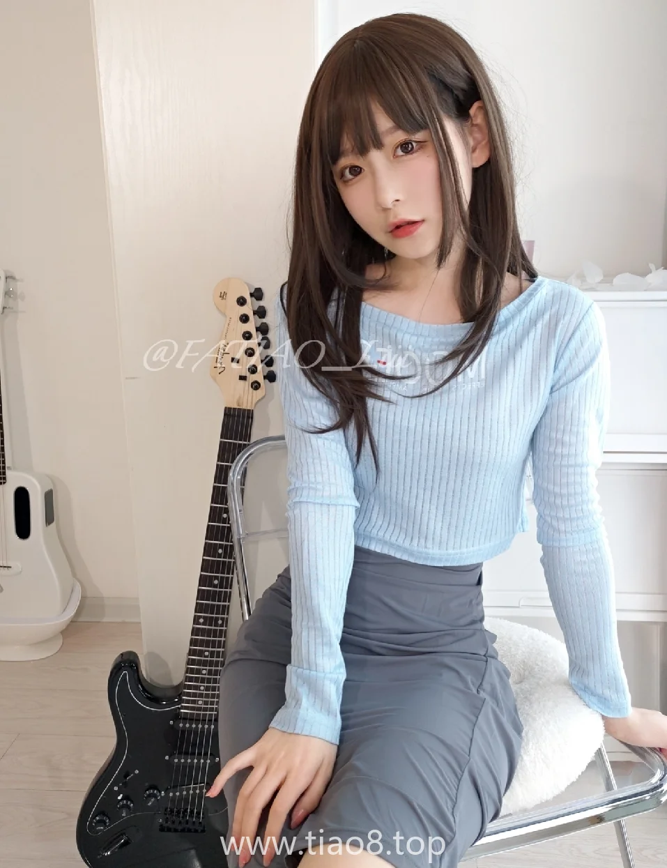 迷之呆梨这期吉他妹妹cos写真第1张